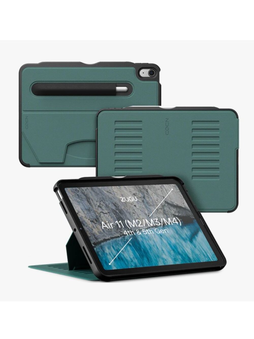 NWT Zugu PINE GREEN iPad Air 11" (M2, M3, M4), iPad Air 10.9" (4th/5th Gen)